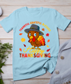 Thankful Grateful Blessed Thanksgiving Turkey Women Girls T-Shirt