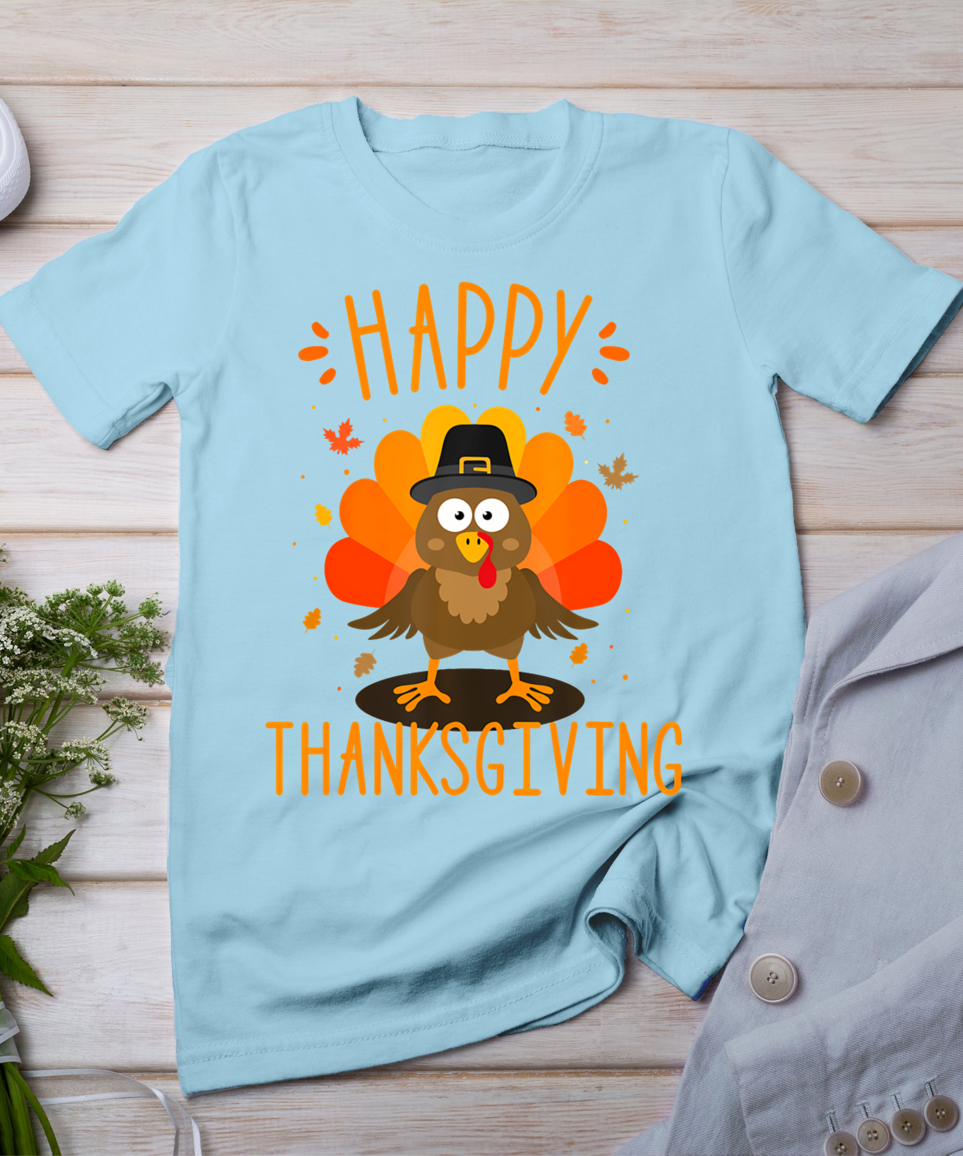 Happy Thanksgiving For Turkey Day Family Dinner T-Shirt