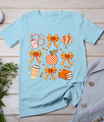 Retro Coquette Bow Teacher Fall Autumn Thanksgiving T-Shirt