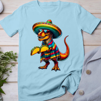 T-Rex Dinosaur Taco Lover Cinco De Mayo Sombrero Poncho T-Shirt