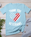 Thank You Veterans Patriotic American Flag Veterans Day 2024 T-Shirt