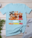 Happy Halloween Thanksgiving Christmas Highland Cow Holiday T-Shirt