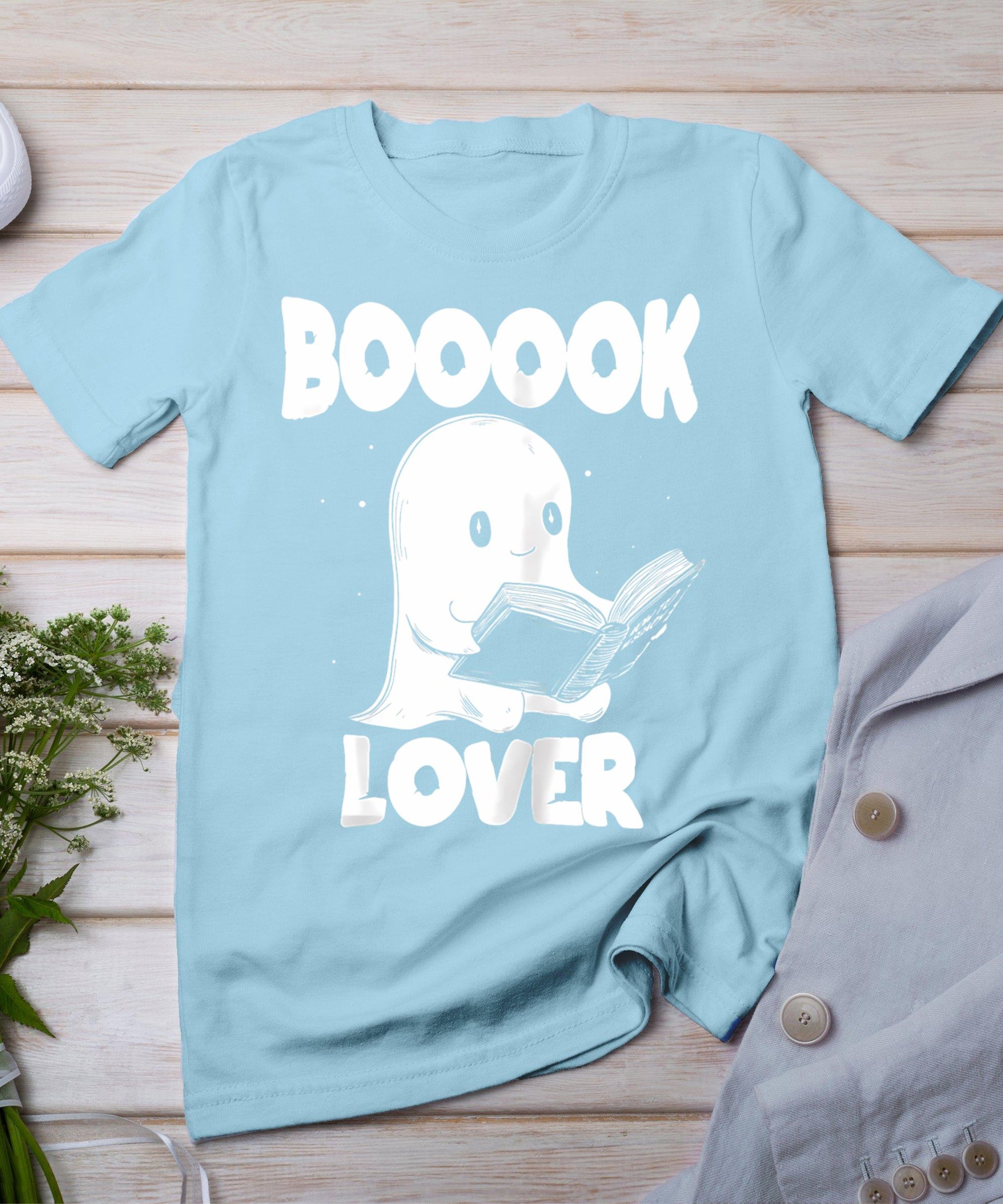 Booook Lover Cute Ghost Bookworm Book Lover Halloween T-Shirt