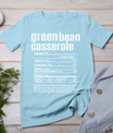 Thanksgiving Christmas Green Bean Casserole Nutritional Fact T-Shirt