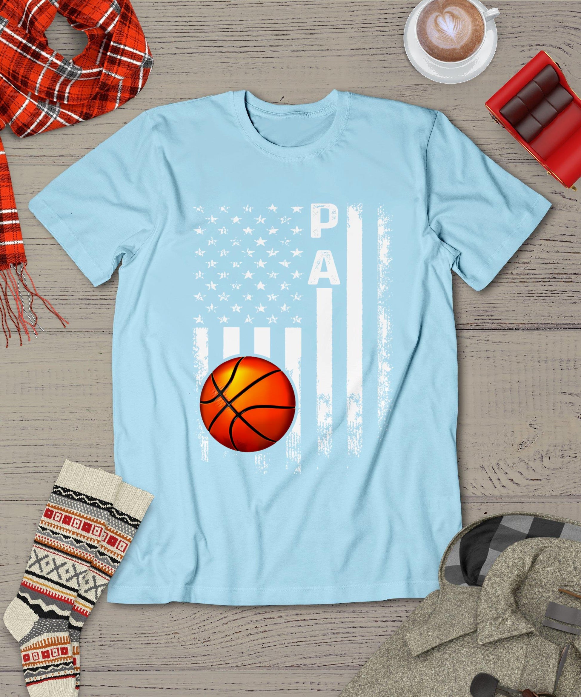 Vintage Basketball USA Christmas Xmas T-Shirt