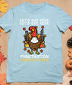 Funny Thanksgiving Teacher Turkey Lets Eat Kids Punctuation T-Shirt