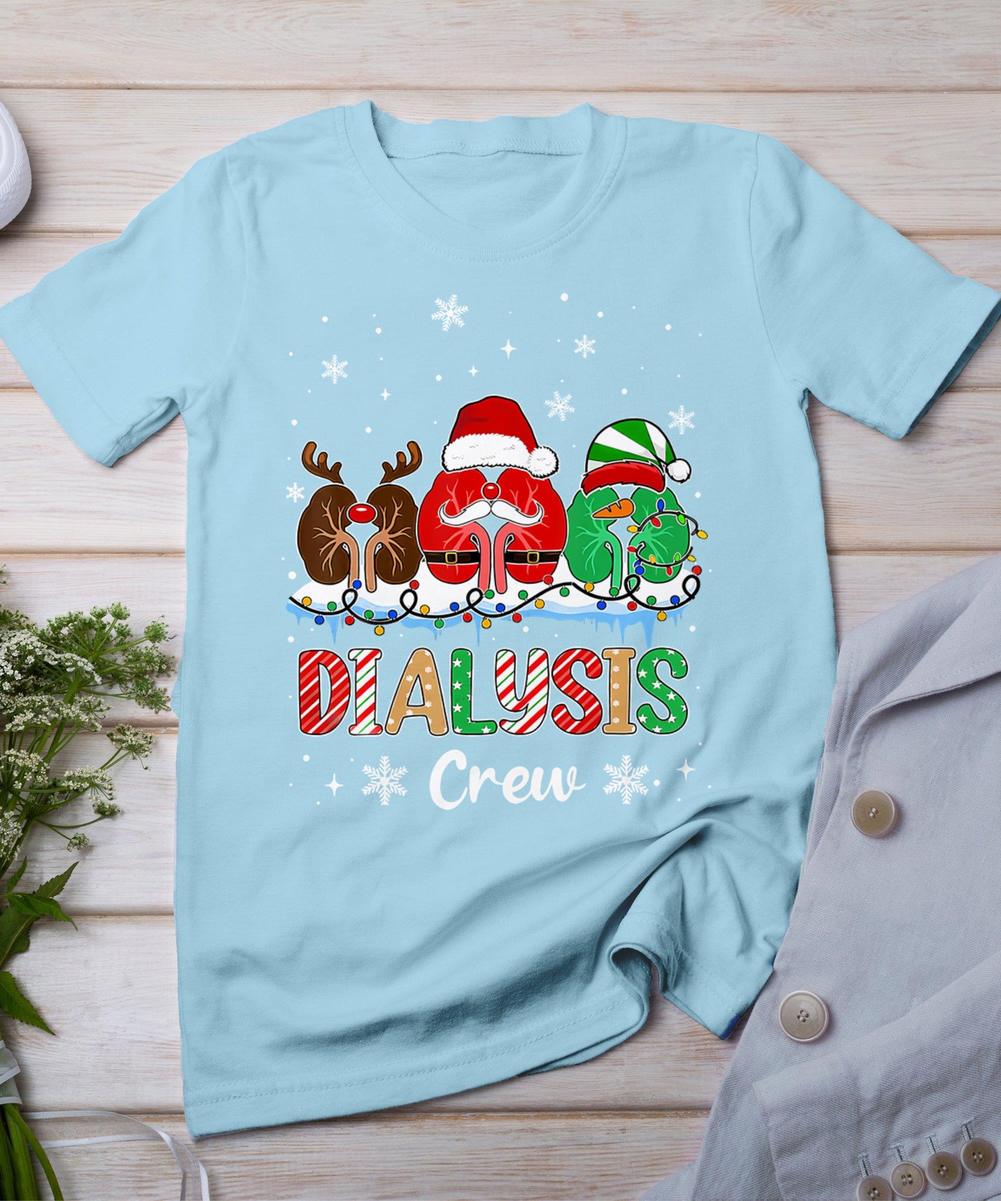 Dialysis Christmas Crew Dialysis Nurse Nephrology Technician T-Shirt