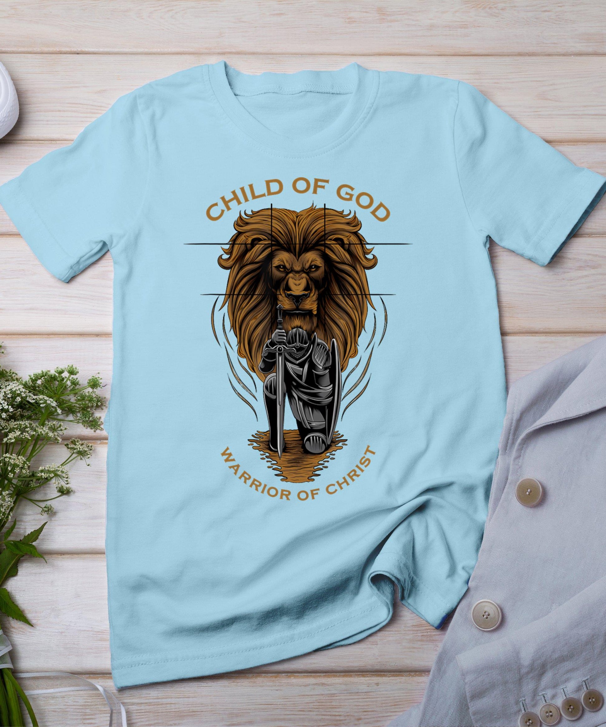 Child Of God Warrior Of Christ Jesus Christian Faith Graphic T-Shirt