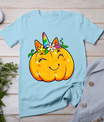 Unicorn Pumpkin Halloween Girl Cute Thanksgiving Girls T-Shirt