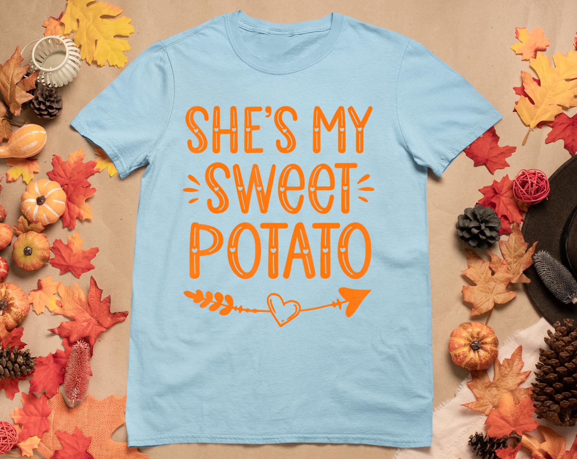 Thanksgiving Matching Couples She's My Sweet Potato I Yam T-Shirt