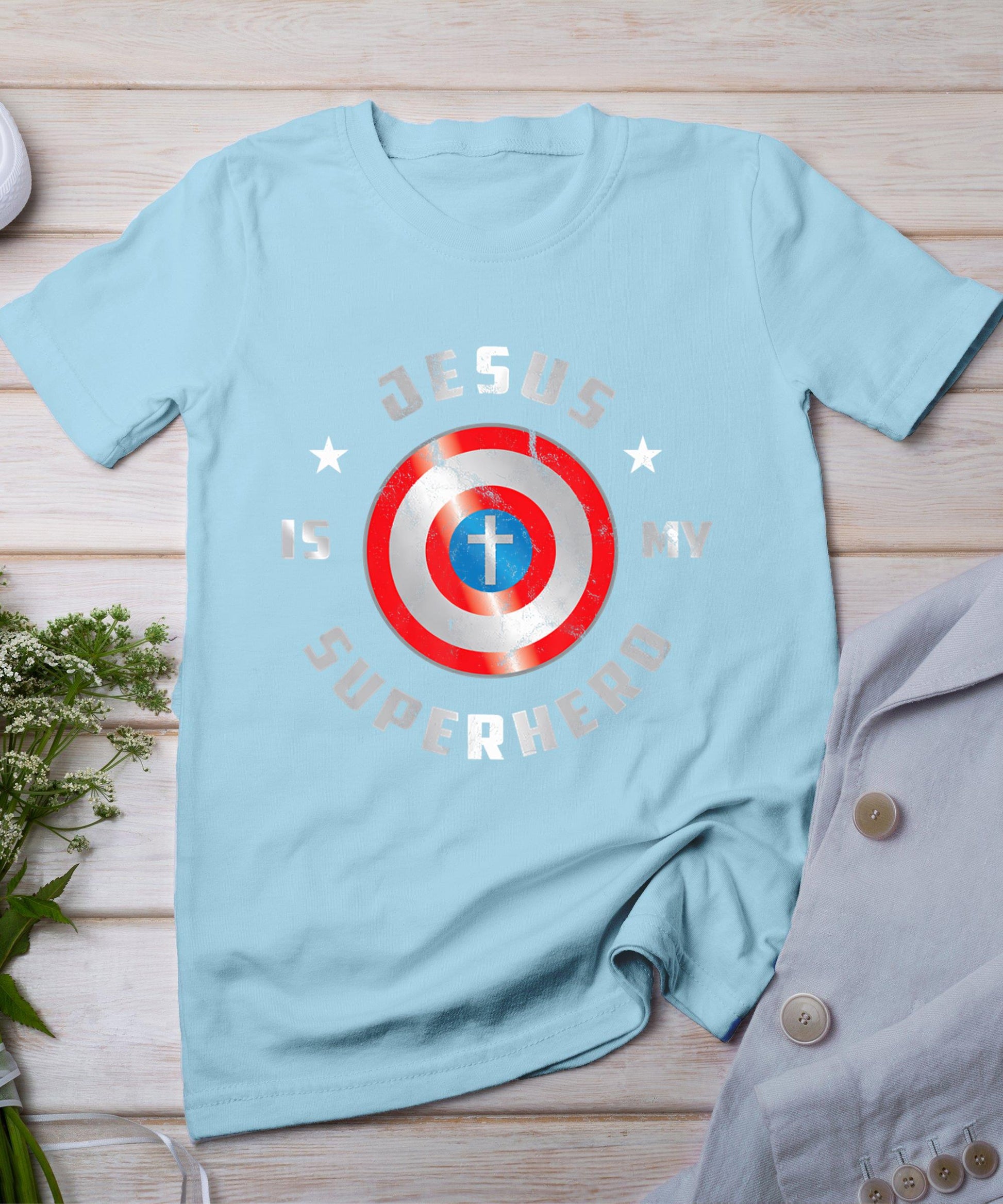 Jesus Is My Superhero Fun Christian Religious T-Shirt