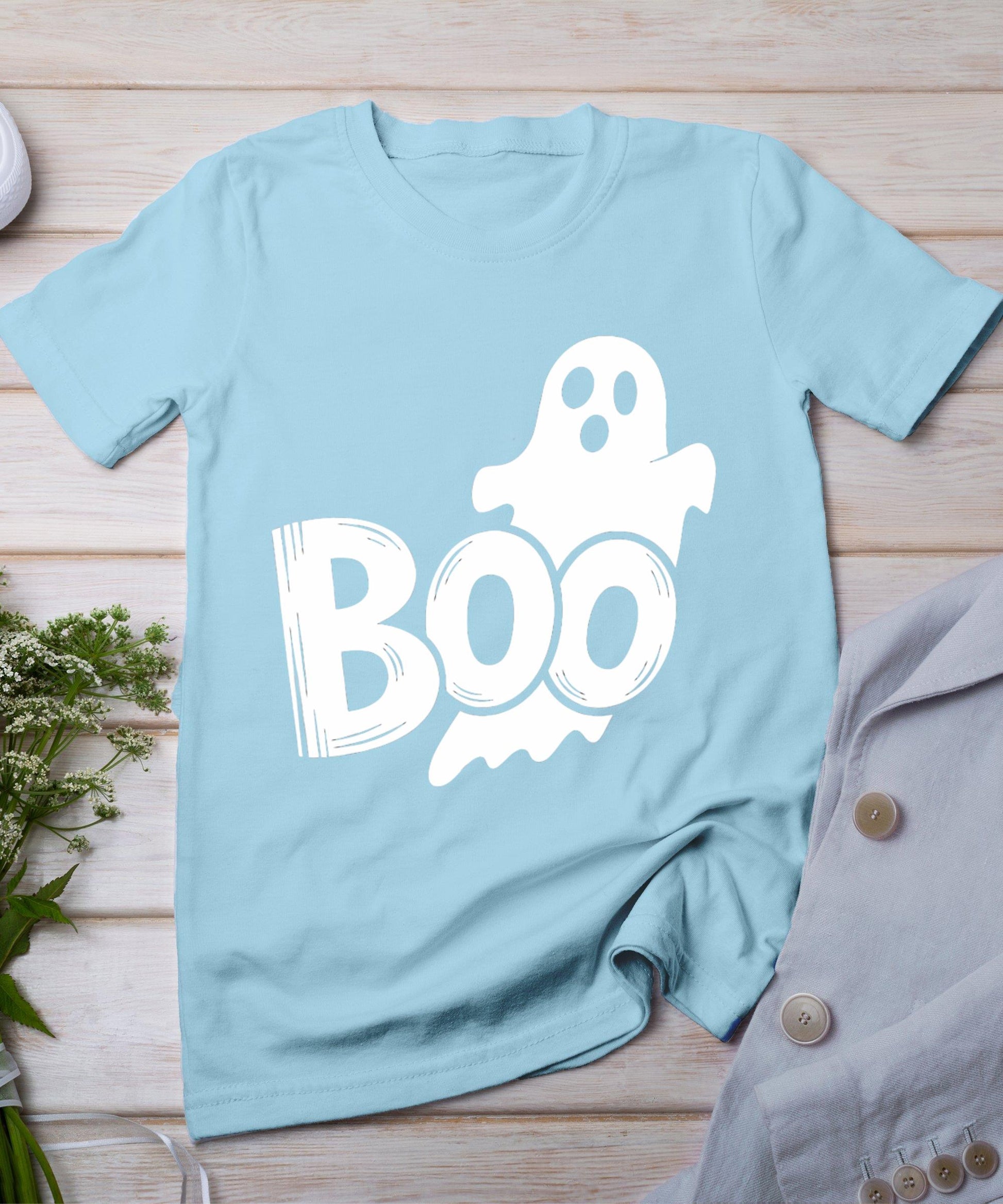 Funny Boo Ghost Retro Halloween Costume Men Women T-Shirt