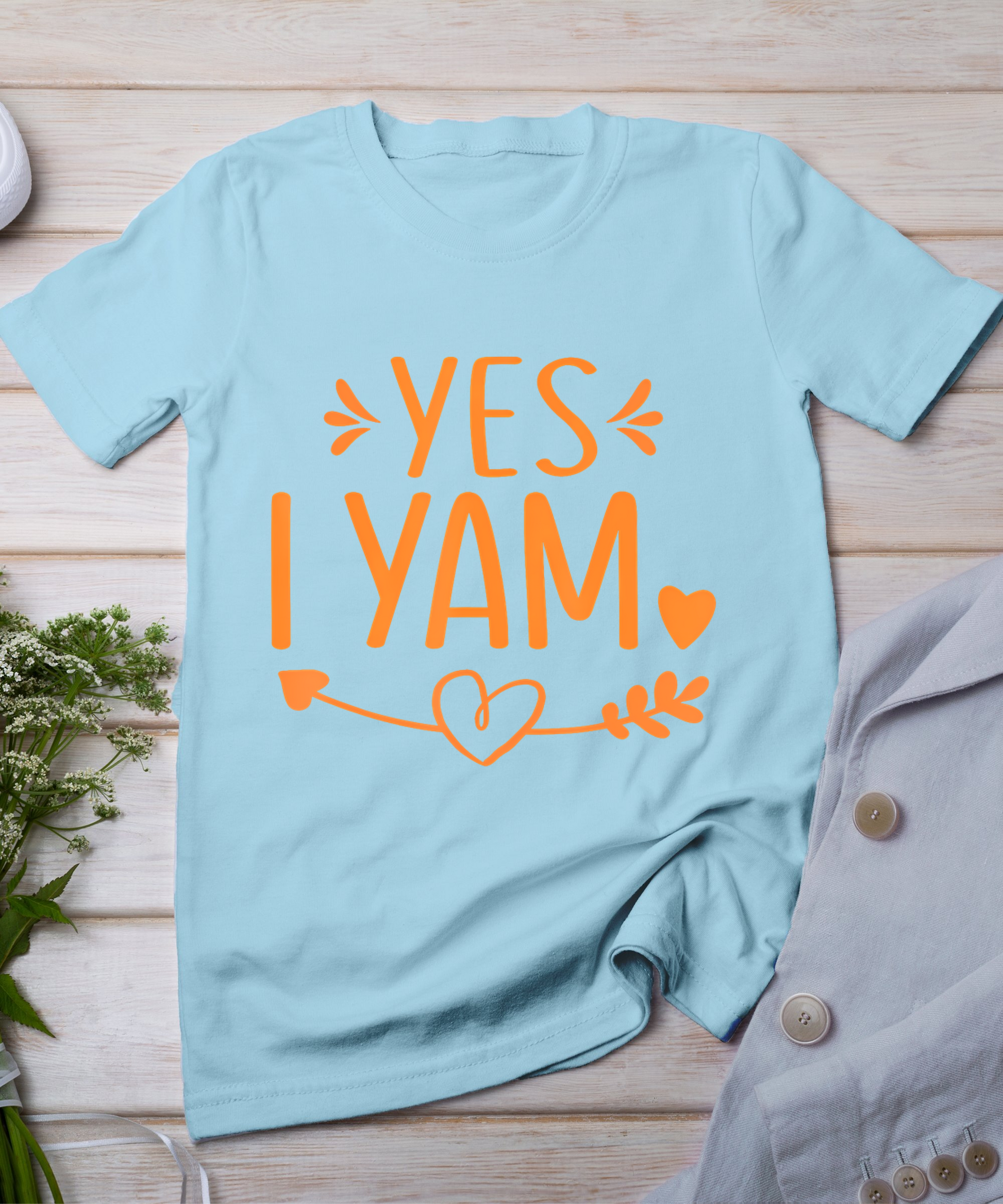 Thanksgiving Matching Couples Outfit Sweet Potato Yes I Yam T-Shirt