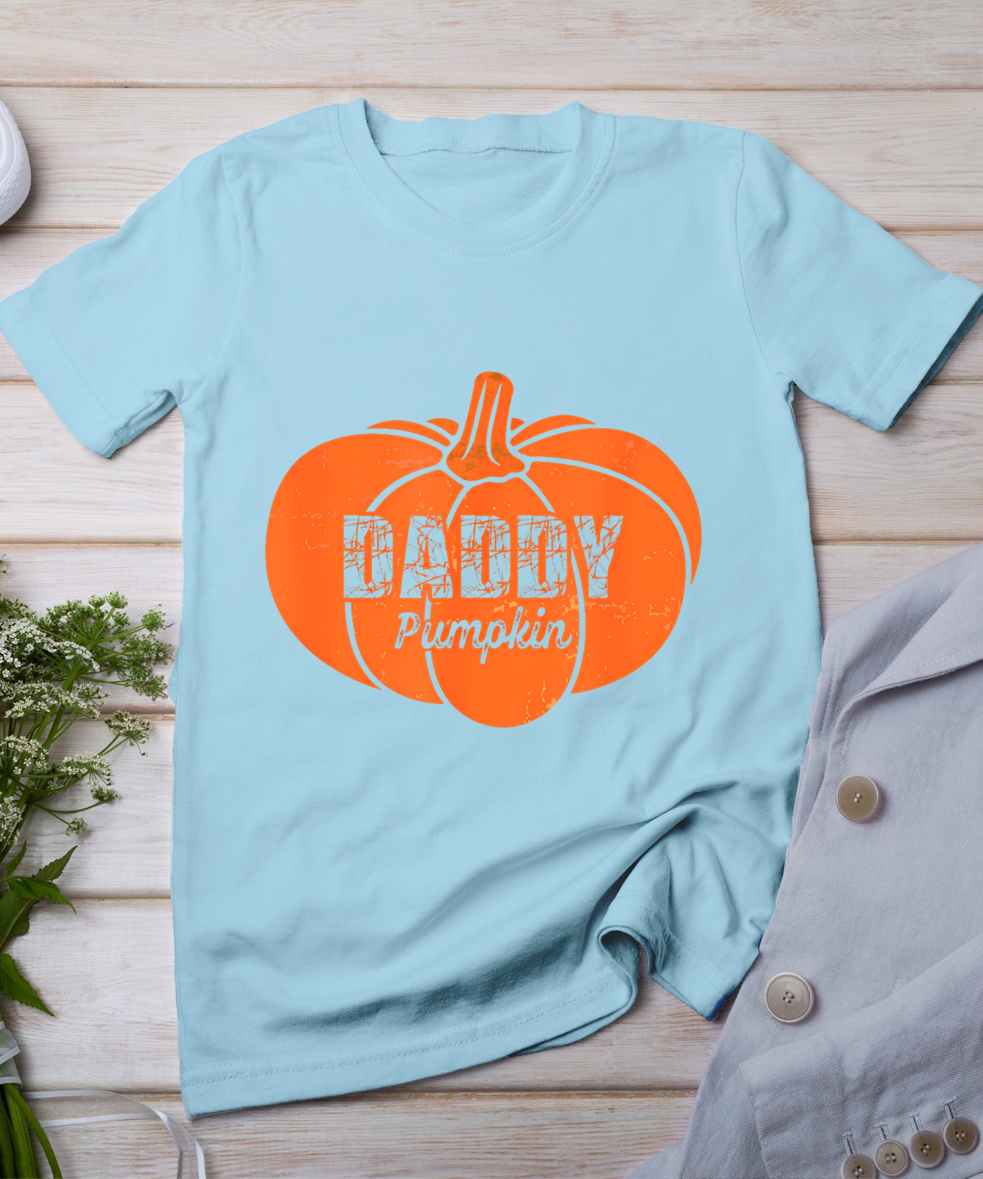 Daddy Pumpkin Matching Family Halloween Thanksgiving Group T-Shirt