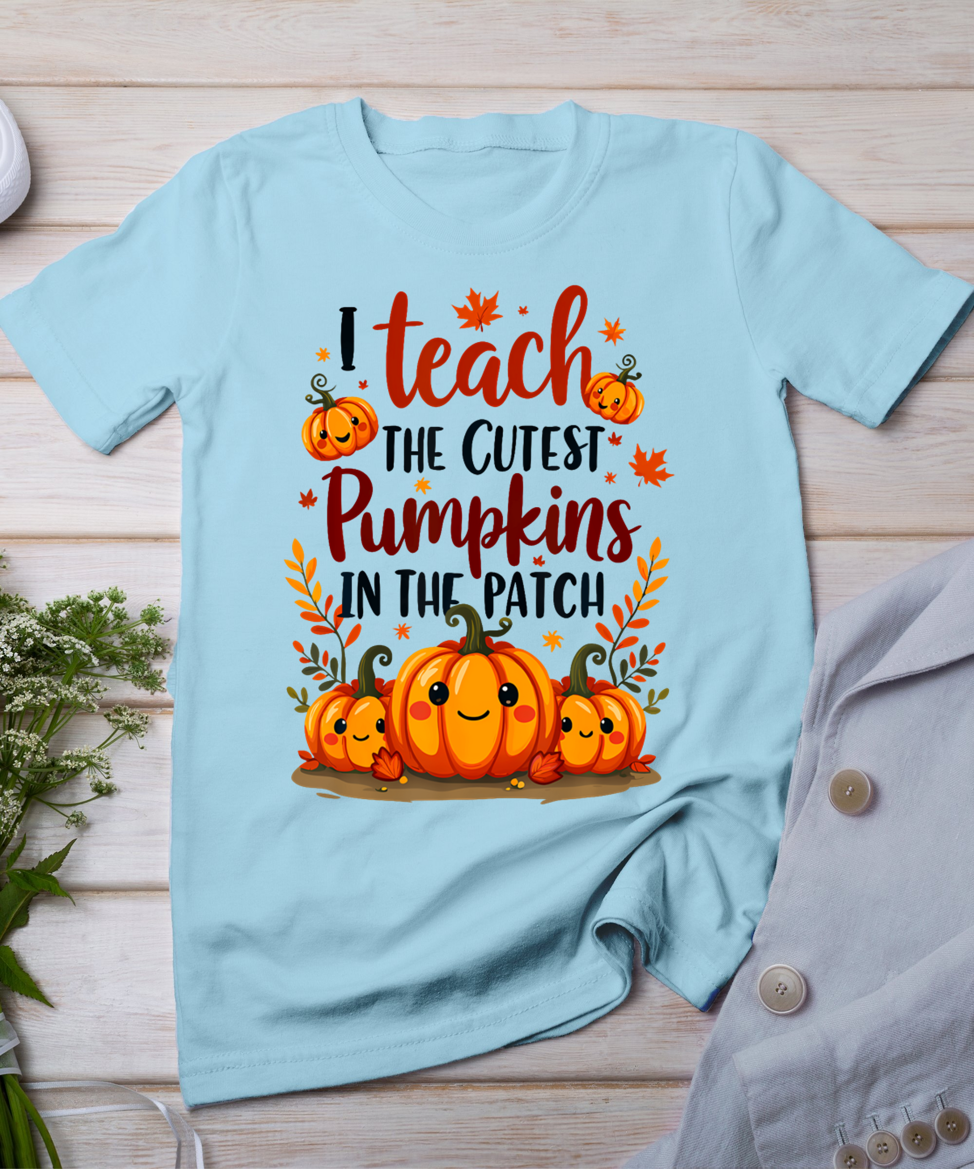 I Teach The Cutest Pumpkins In The Patch For Kids Women T-Shirt