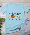 Thanksgiving Nurse Turkey Day Retro Fall Scrub Top Rn Women T-Shirt