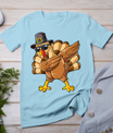 Dabbing Turkey Thanksgiving Day Pilgrim Boys Girls Funny Dab T-Shirt