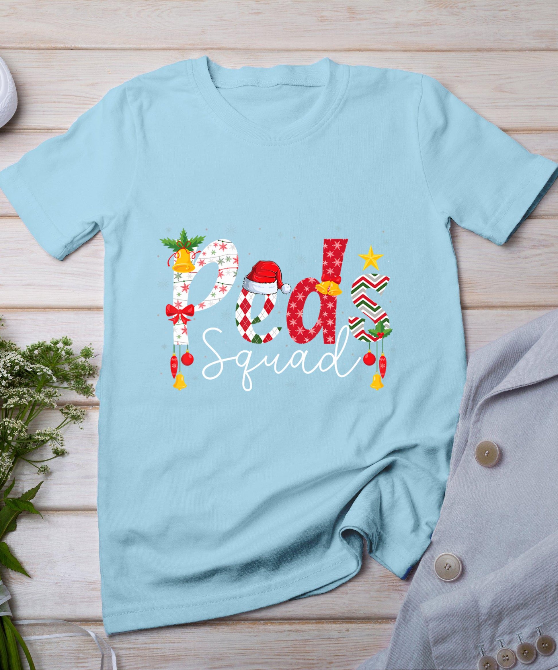 Peds Squad Pediatric Nursing Funny Pediatric Nurse Christmas T-Shirt