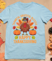 Thankful Grateful Blessed Turkey Women Happy Thanksgiving T-Shirt