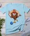 Turkey Bowling Thanksgiving Turkey Playing Bowling Turkey T-Shirt