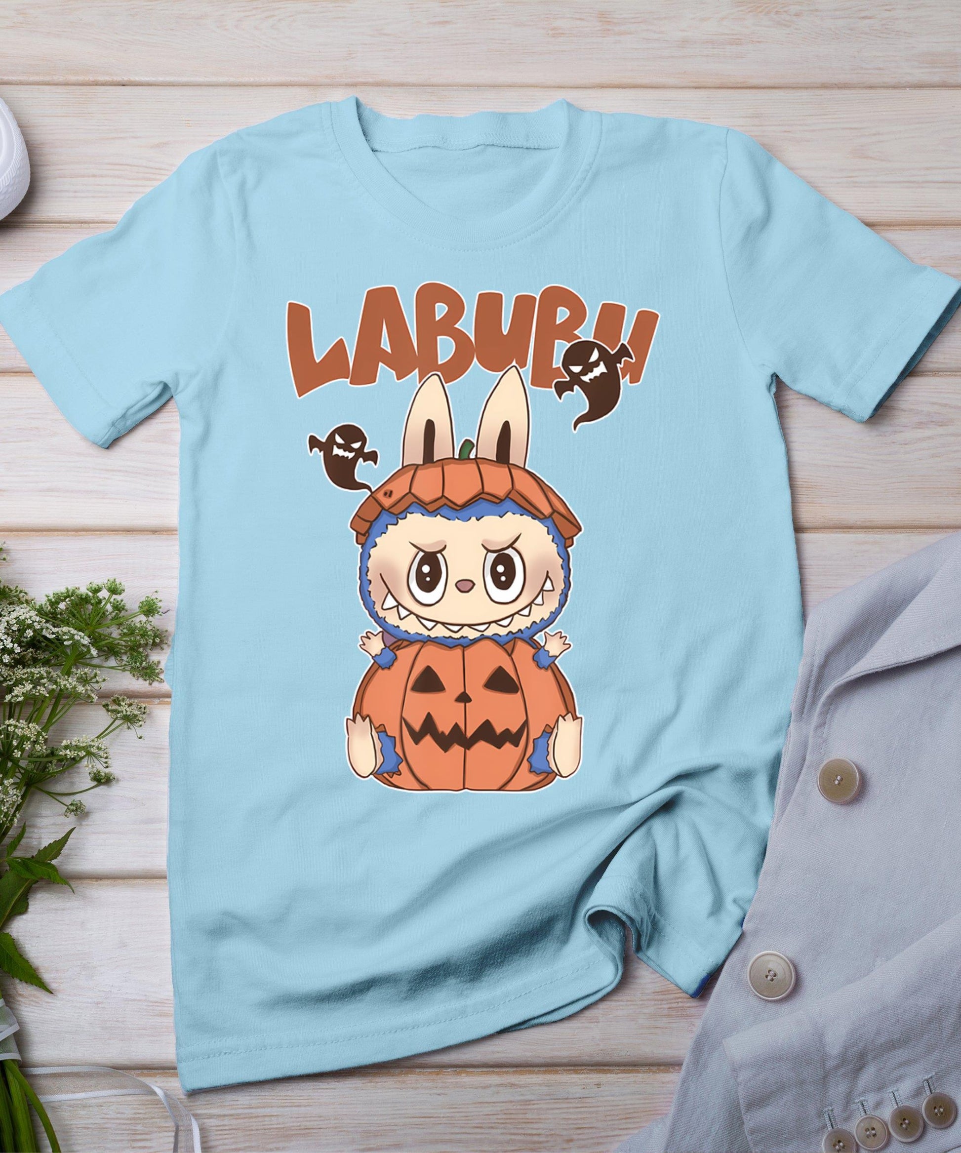 Funny Halloween Labubu Lover Labu In Pumpkin T-Shirt