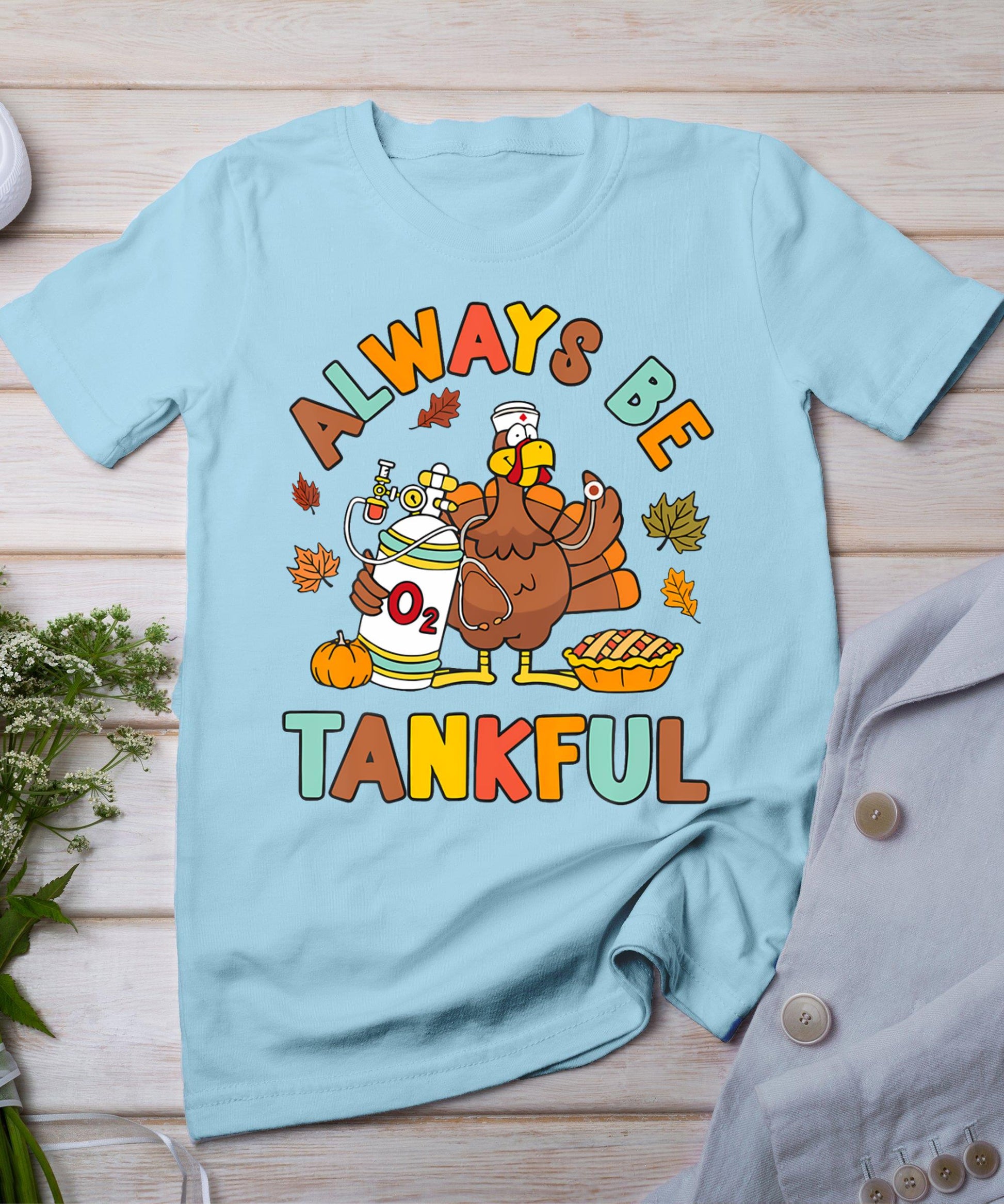 Respiratory Therapist Thanksgiving Nurse Autumn Fall Turkey T-Shirt