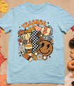 Fall Teacher Retro Teacher Life Autumn Thanksgiving Womens T-Shirt