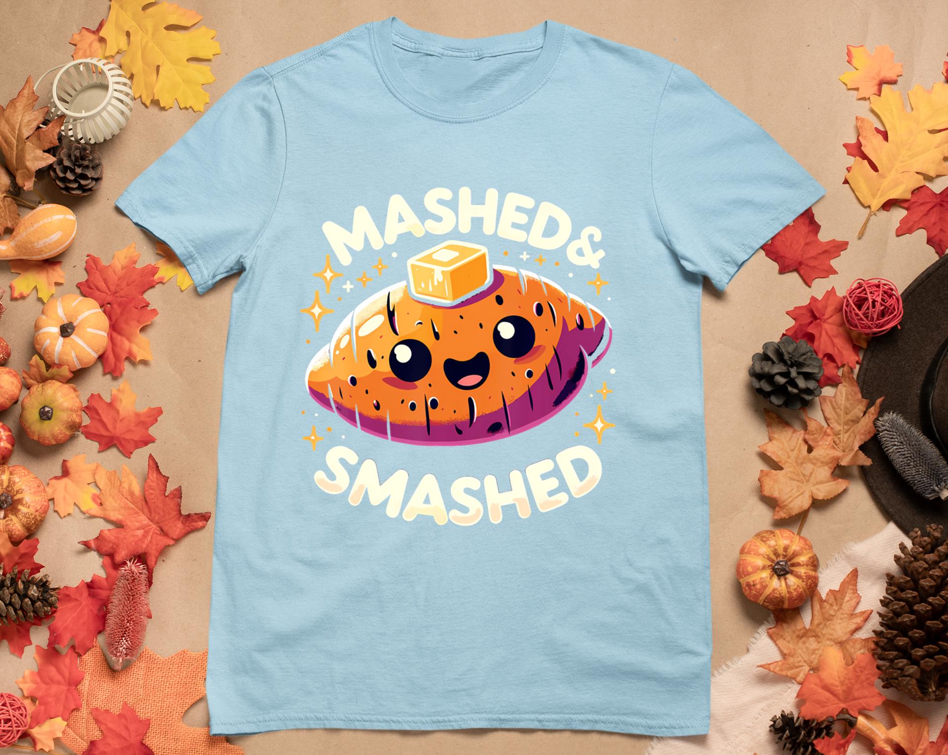 Thanksgiving Mashed  Smashed Funny Sweet Potato T-Shirt