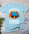 Coolest Turkey - Thanksgiving Toddler Kids Girls Boys Turkey T-Shirt