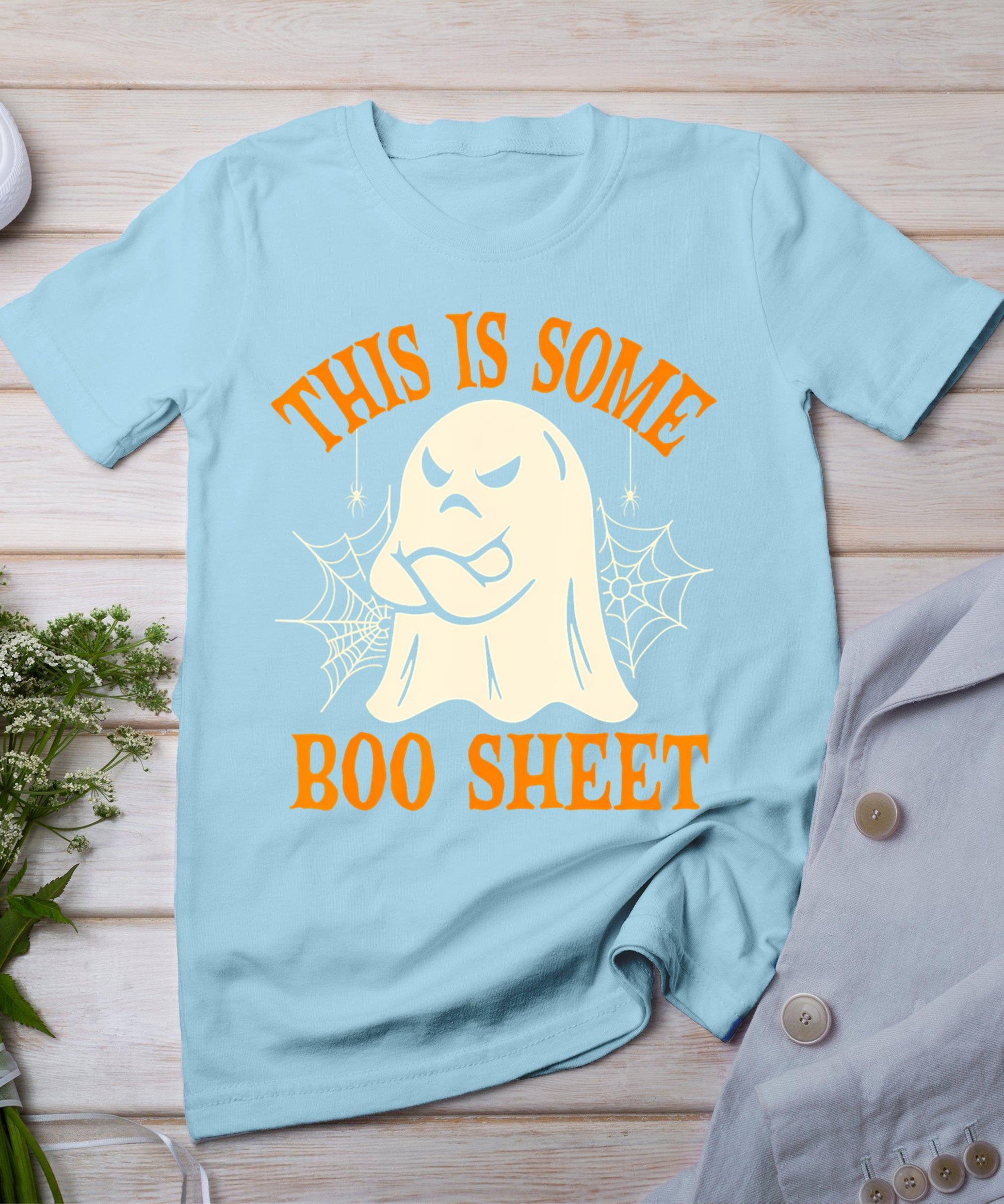 This Is Some Boo Sheet Ghost Retro Funny Halloween Costume T-Shirt