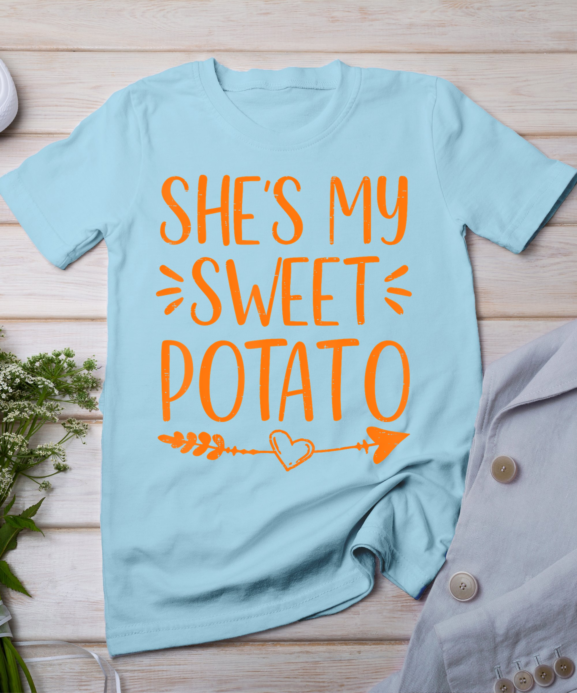 Thanksgiving Matching Couple She's My Sweet Potato I Yam T-Shirt