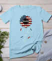 Thank You Veterans Sunflower Us America Flag Patriotic Women T-Shirt