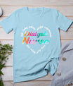 Dialysis Nurse Heart Word Cloud Watercolor Rainbow T-Shirt