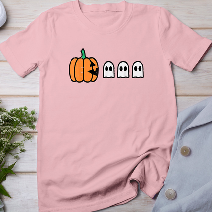 Halloween Gamer Pumpkin Eating Ghost Costume Men Boys Kids T-Shirt
