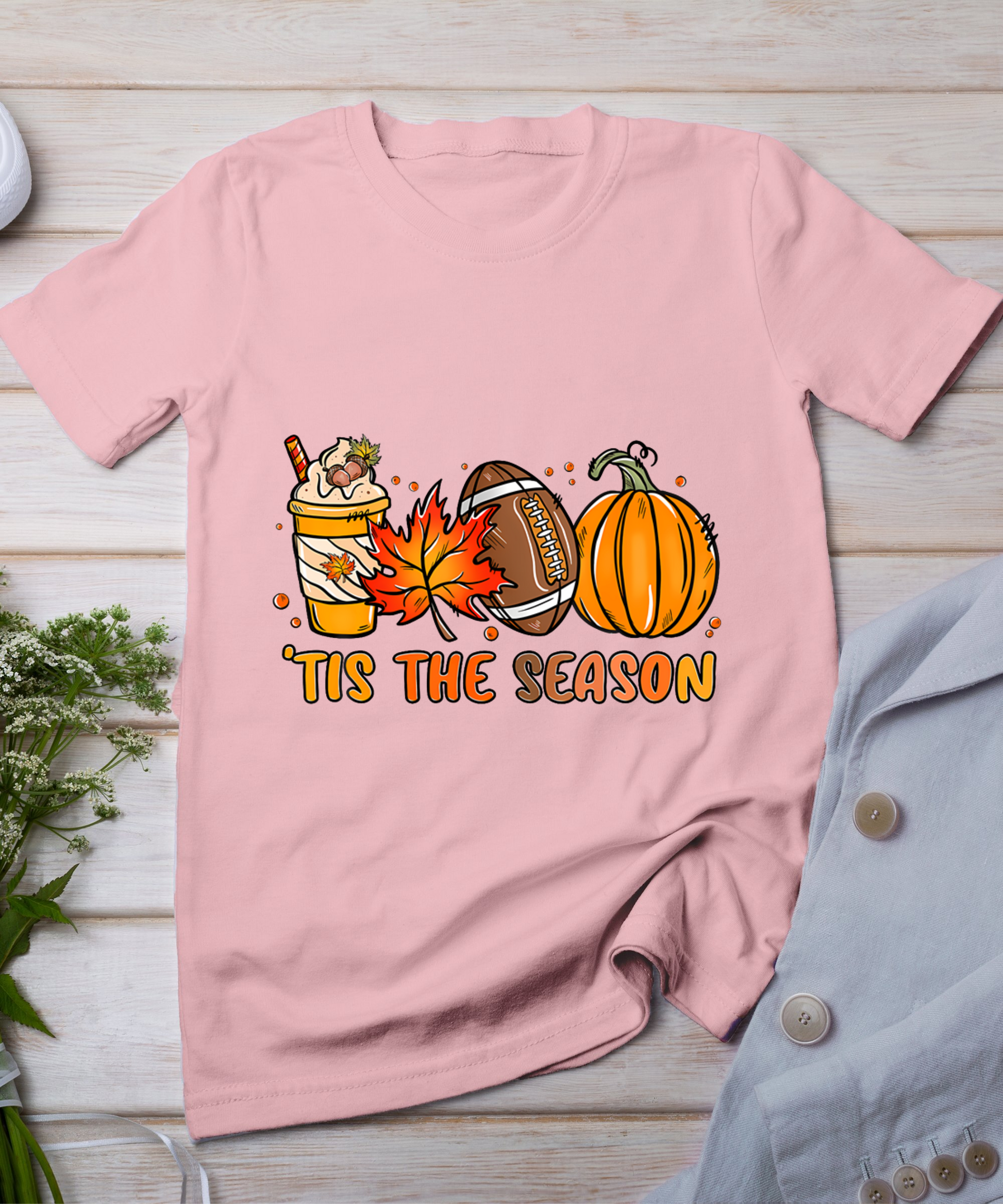 Turkey Football Outfit Kids Adults Mens Boys Thanksgiving T-Shirt