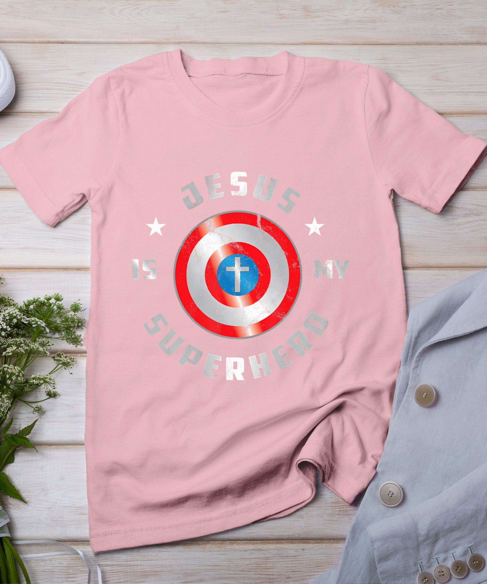 Jesus Is My Superhero Fun Christian Religious T-Shirt