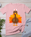 Thanksgiving Scrub Tops Women Turkey Nurse Holiday Nursing T-Shirt