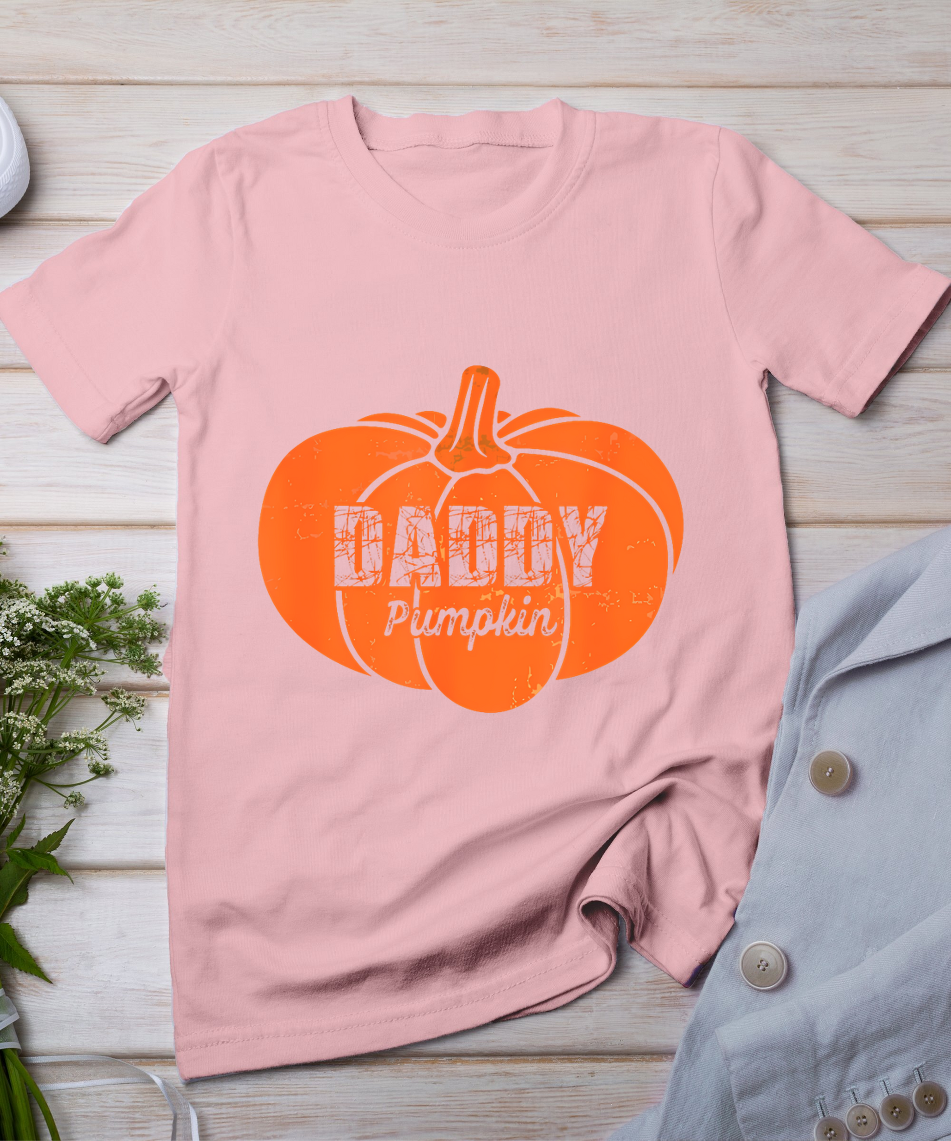 Daddy Pumpkin Matching Family Halloween Thanksgiving Group T-Shirt