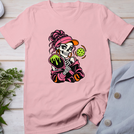 Halloween Pickleball Skeleton Girls Women Halloween T-Shirt