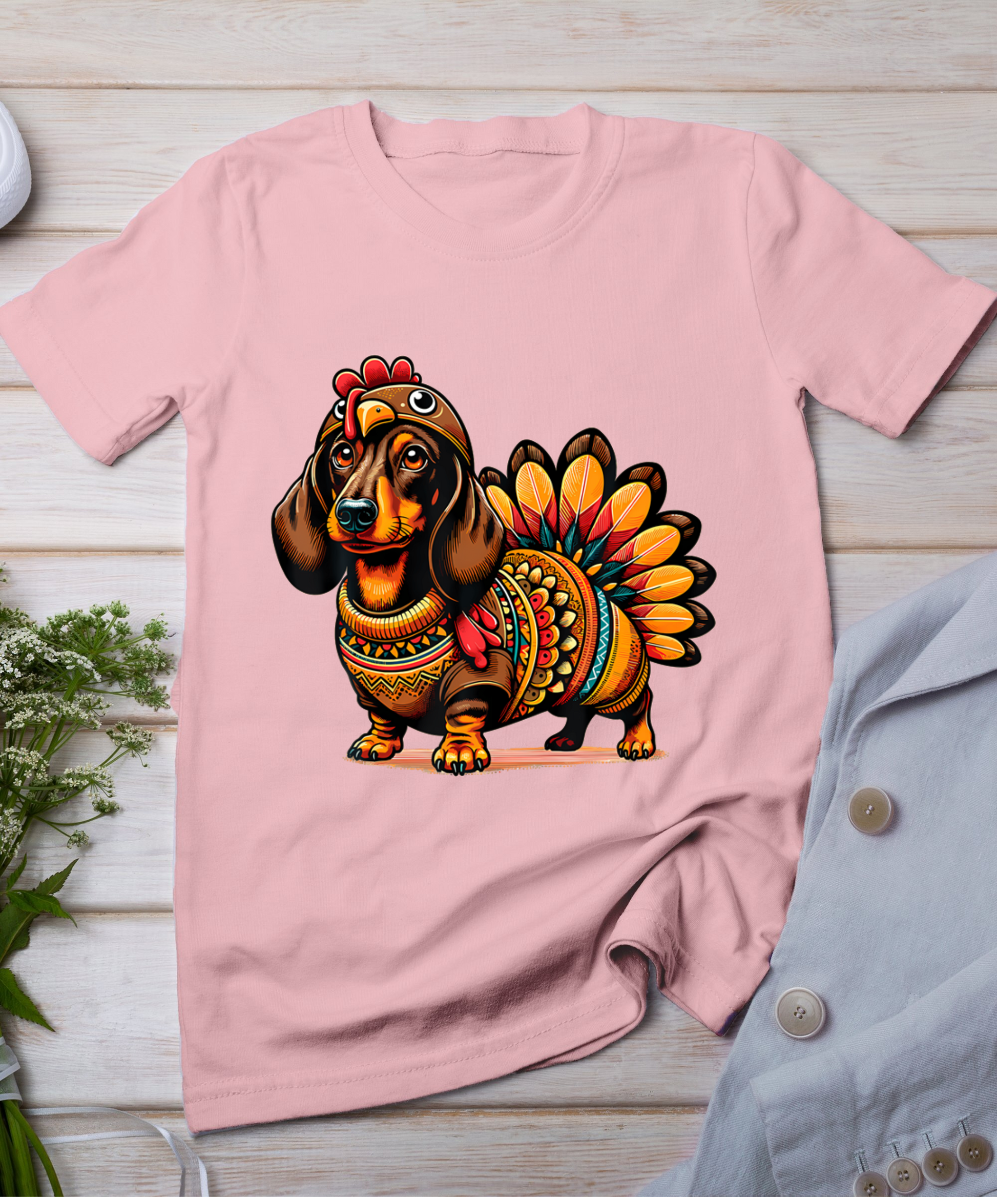 Dachshund Dog Weiner Turkey Costume T-Shirt