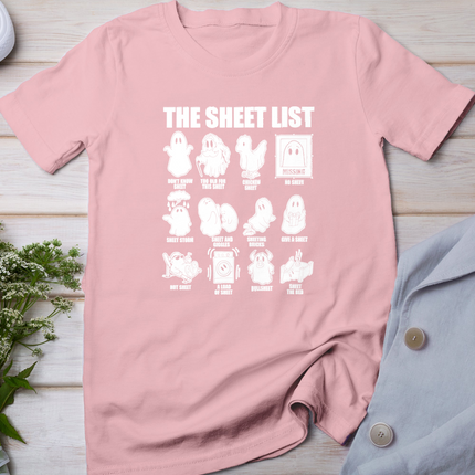 Halloween funny shirt Boo Sheet Halloween the sheet list T-Shirt