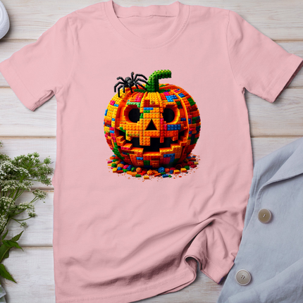 Halloween Master Builder Pumpkin Kids Building Blocks Bricks T-Shirt