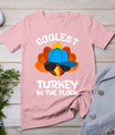 Coolest Turkey - Thanksgiving Toddler Kids Girls Boys Turkey T-Shirt