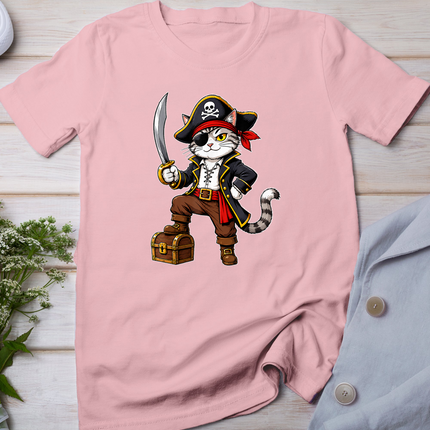 Pirate Cat Cute Halloween Costume Funny Graphic T-Shirt