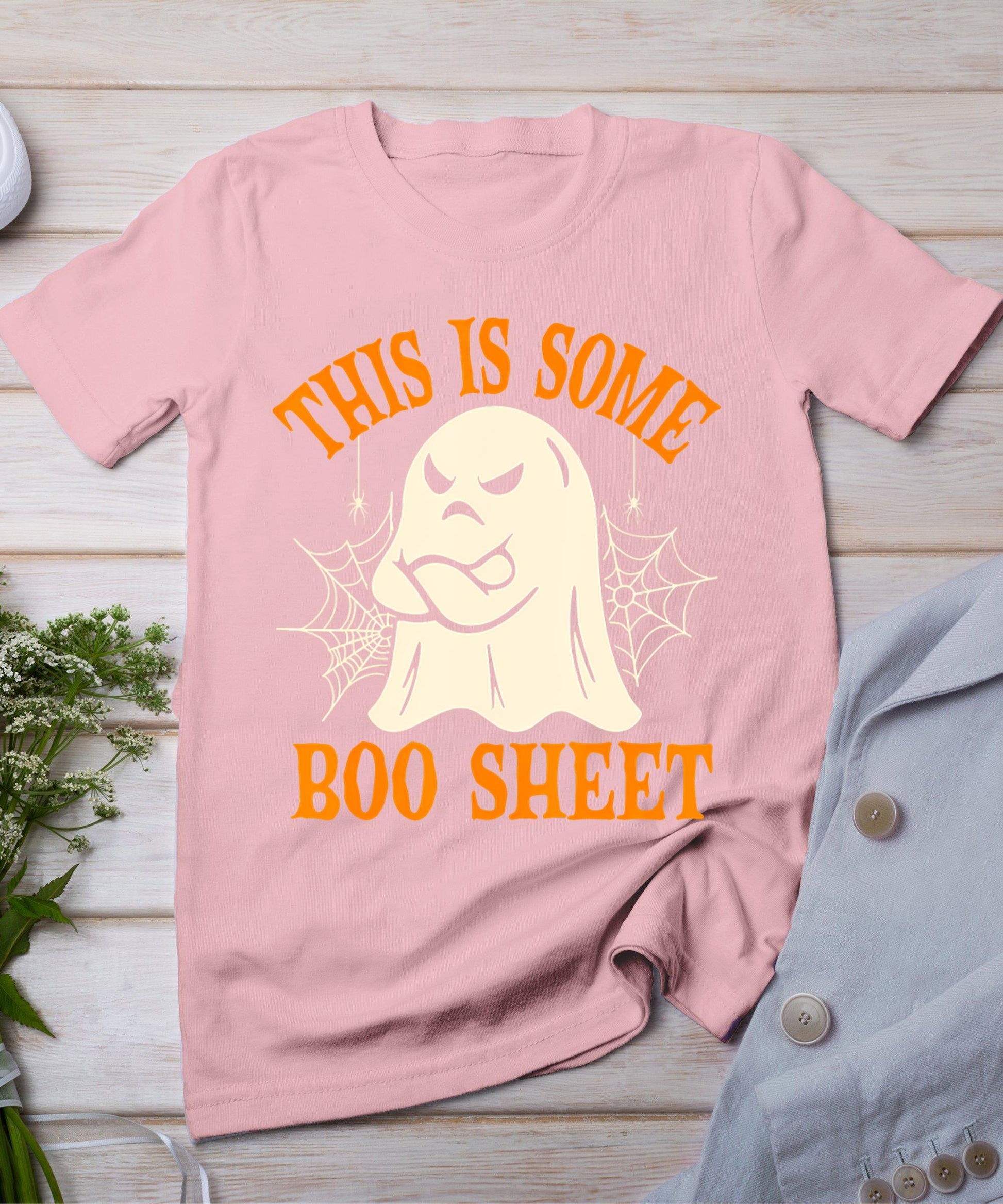 This Is Some Boo Sheet Ghost Retro Funny Halloween Costume T-Shirt