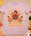 Thankful Grateful Blessed Turkey Women Happy Thanksgiving T-Shirt