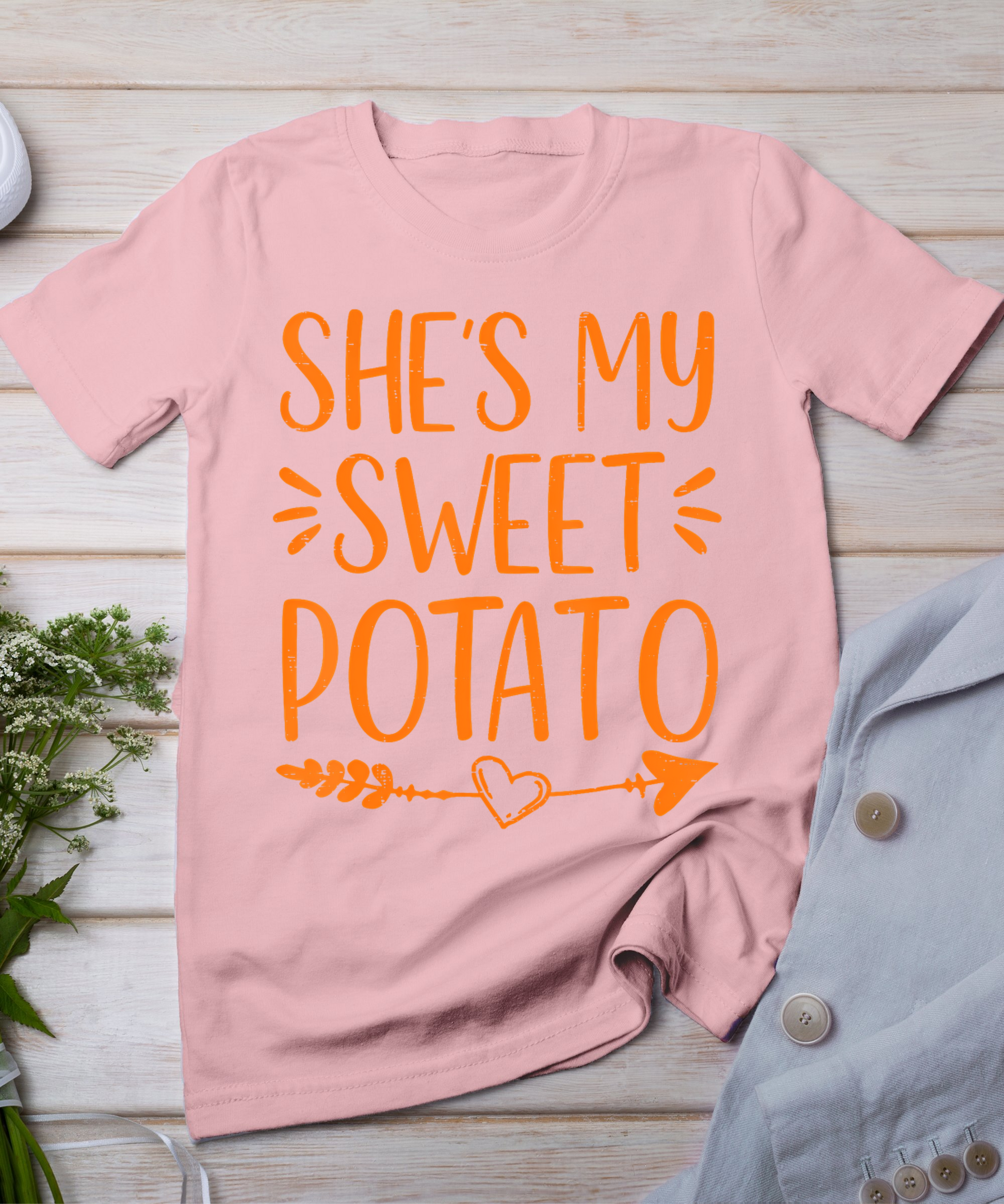 Thanksgiving Matching Couple She's My Sweet Potato I Yam T-Shirt