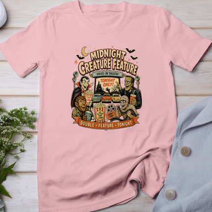 Retro 90s Vampire Frankenstein Midnight Creature Feature T-Shirt