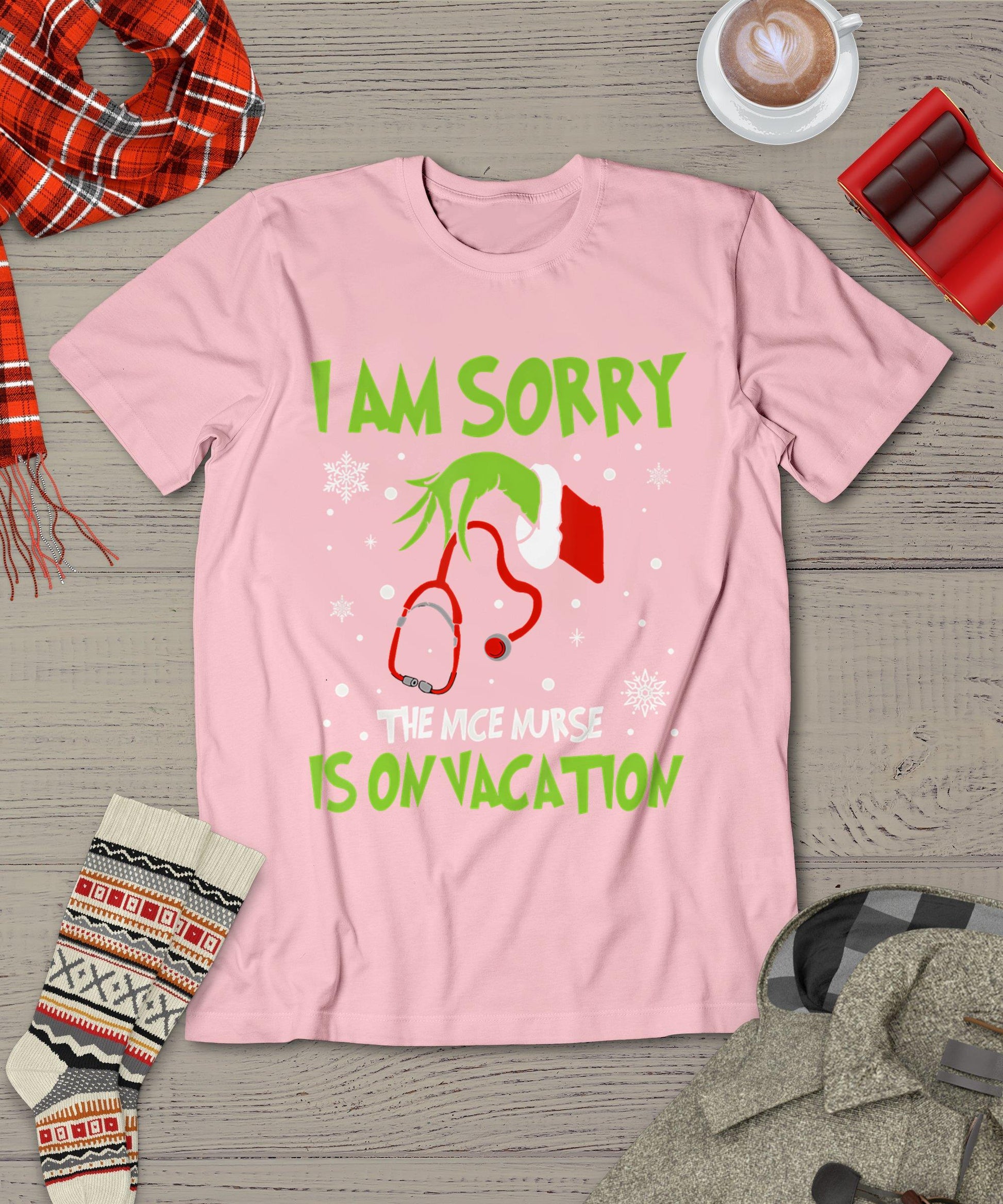 Christmas I Am Sorry The Nice Nurse Is On Vacation T-Shirt