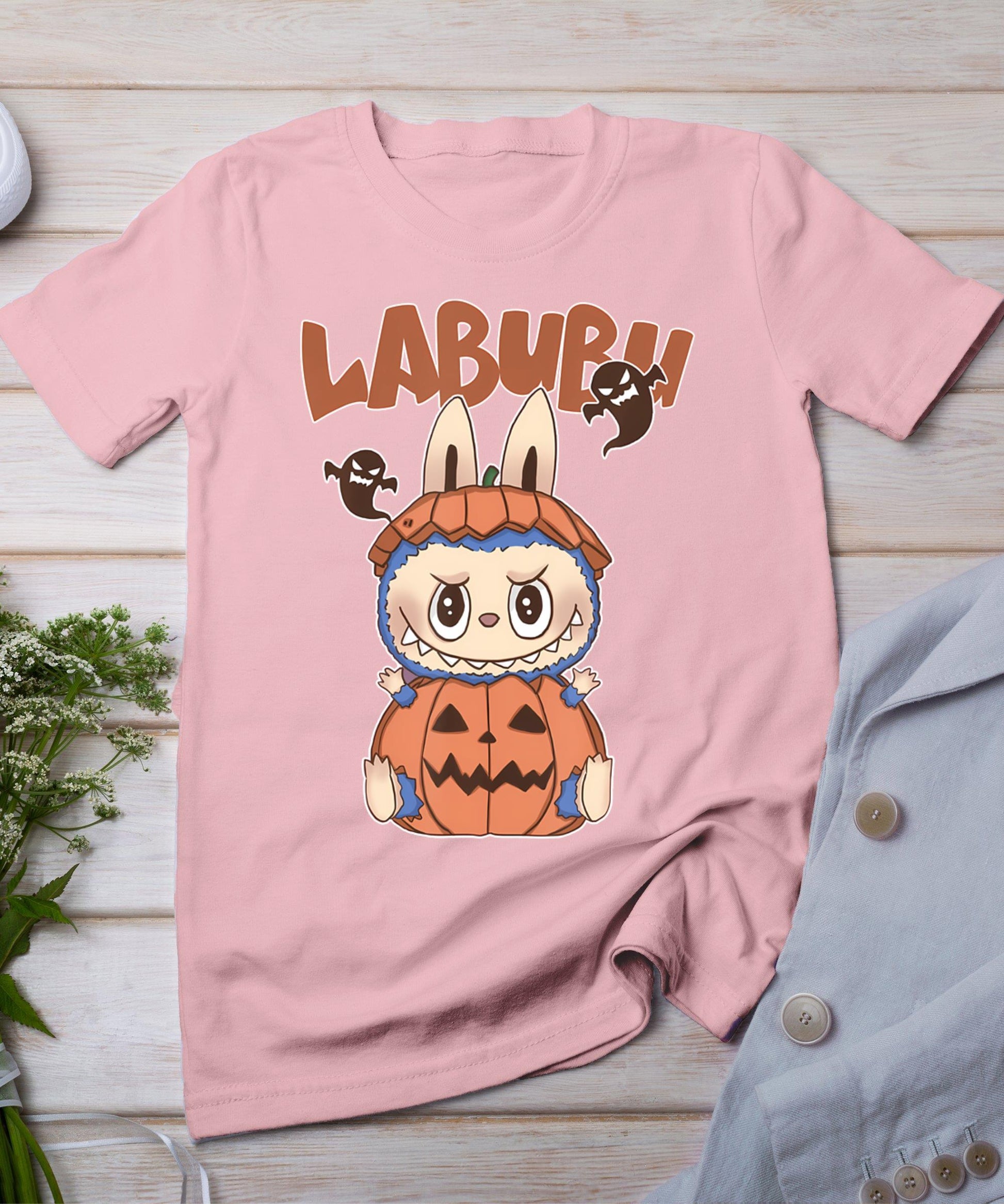 Funny Halloween Labubu Lover Labu In Pumpkin T-Shirt